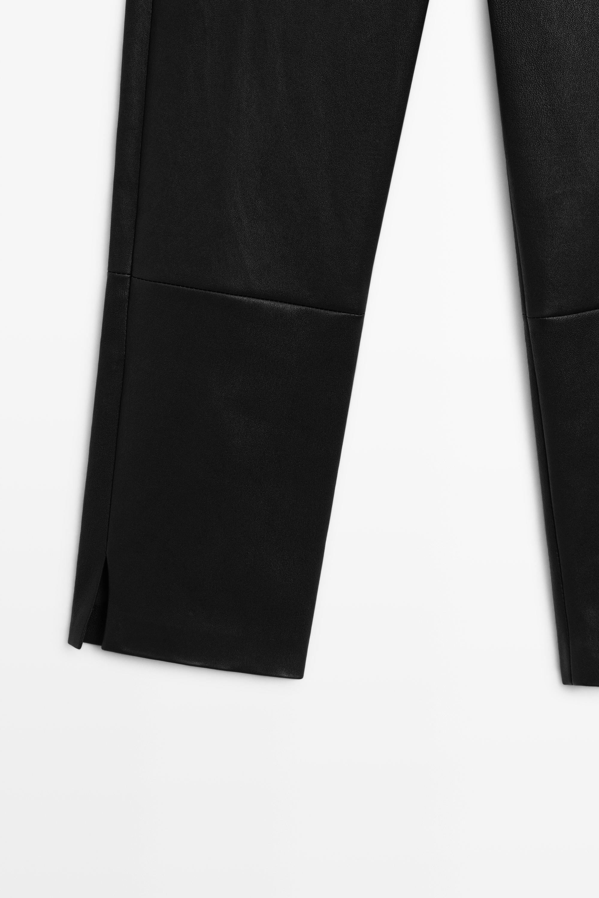 Pantalon capri en cuir